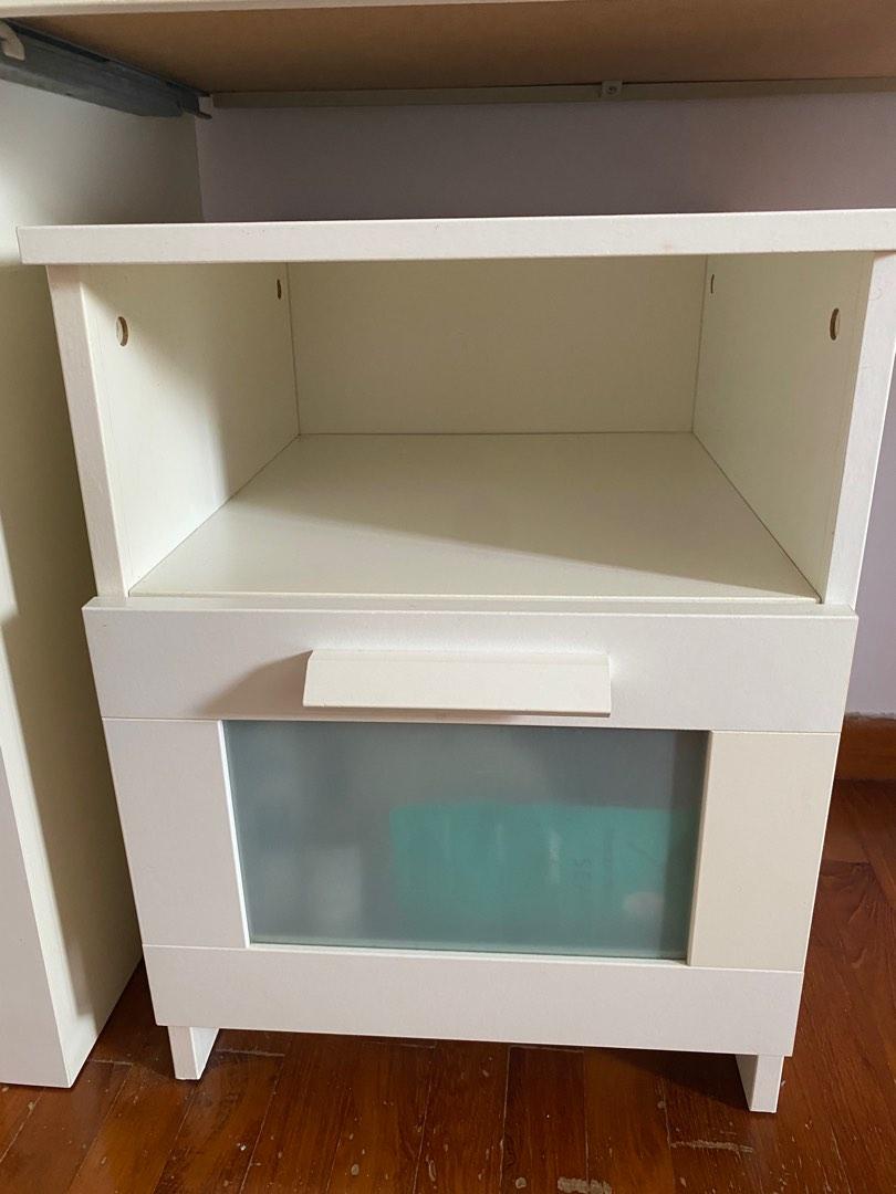IKEA BRIMNES bedside table (white), Furniture & Home Living, Furniture