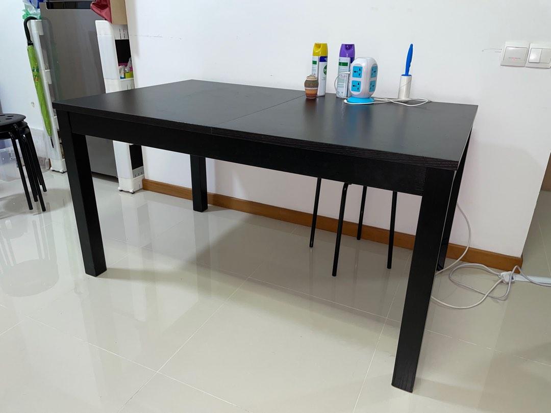 IKEA Brown dining table, extendable (very good condition!), Furniture