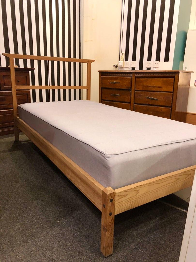 Ikea Dalselv Single Bed With Mattress And Mattress Topper Furniture And Home Living Furniture Bed 