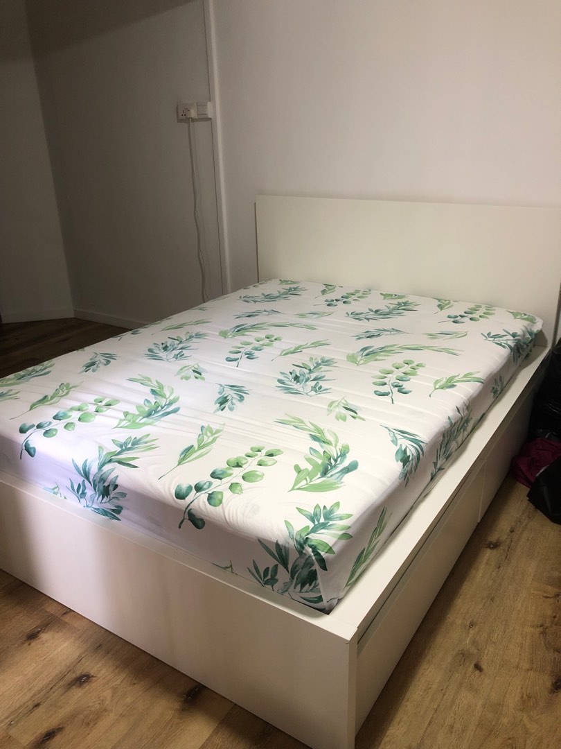 IKEA Hovag Queen sized mattress, Furniture & Home Living, Furniture ...