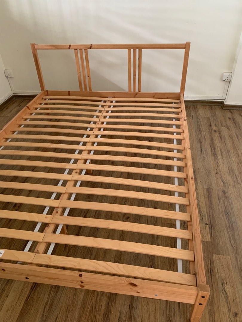 Ikea Sultan Luroy Queen bed Frame, Furniture & Home Living, Furniture