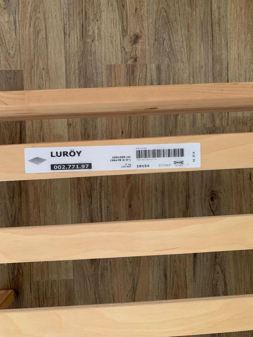 Ikea Sultan Luroy Queen bed Frame, Furniture & Home Living, Furniture