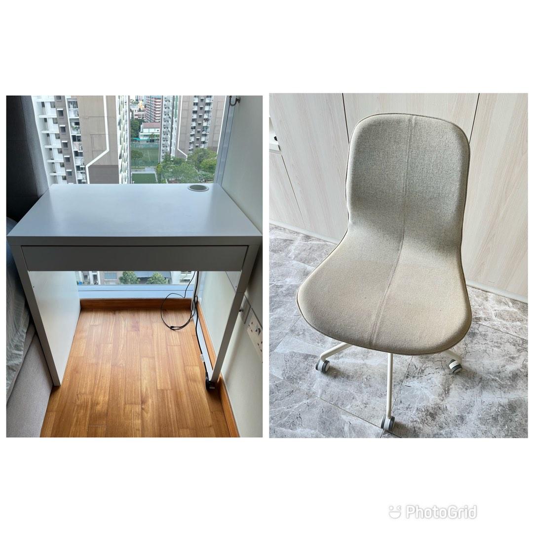 IKEA Study table and chair set, Furniture & Home Living, Furniture