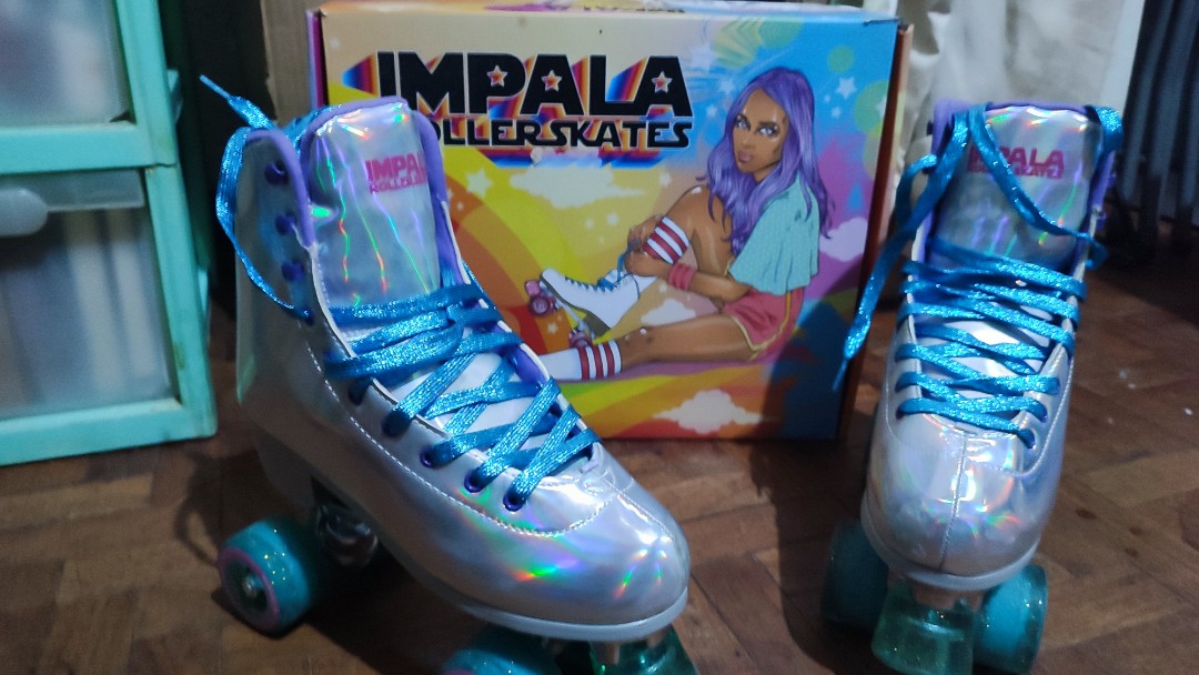 Impala Roller Skates + Chasor Rollerskate Protective Pads w/ Helmet