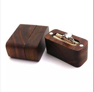 In Stock Walnut Wedding Proposal Ring Box