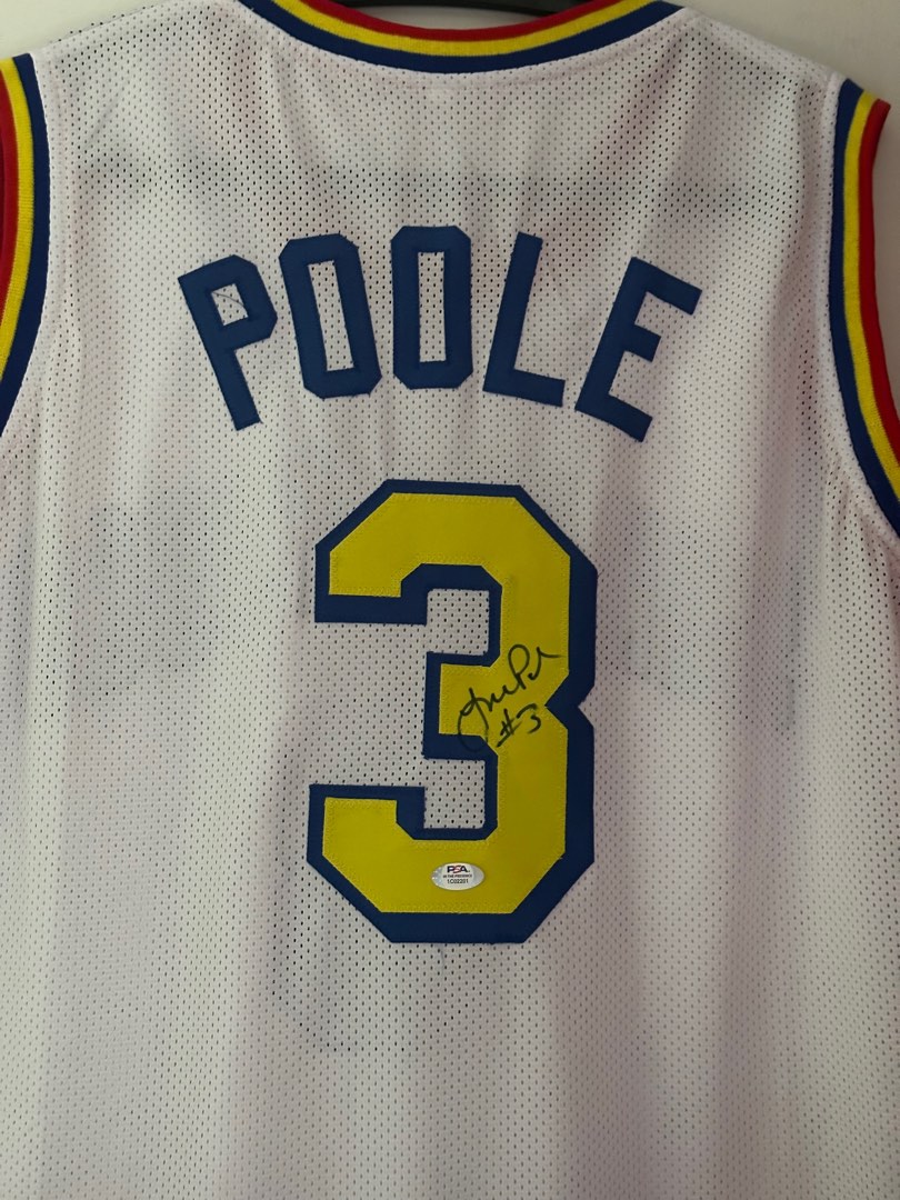 Jordan Poole Signed Golden State Warriors Basketball Jersey with COA