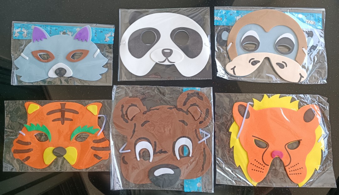 jungle animal face masks