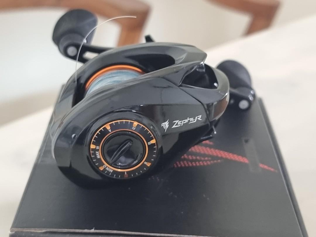 Like new!! Kastking Zephyr BFS reel left hand with drag clicker, Sports  Equipment, Fishing on Carousell