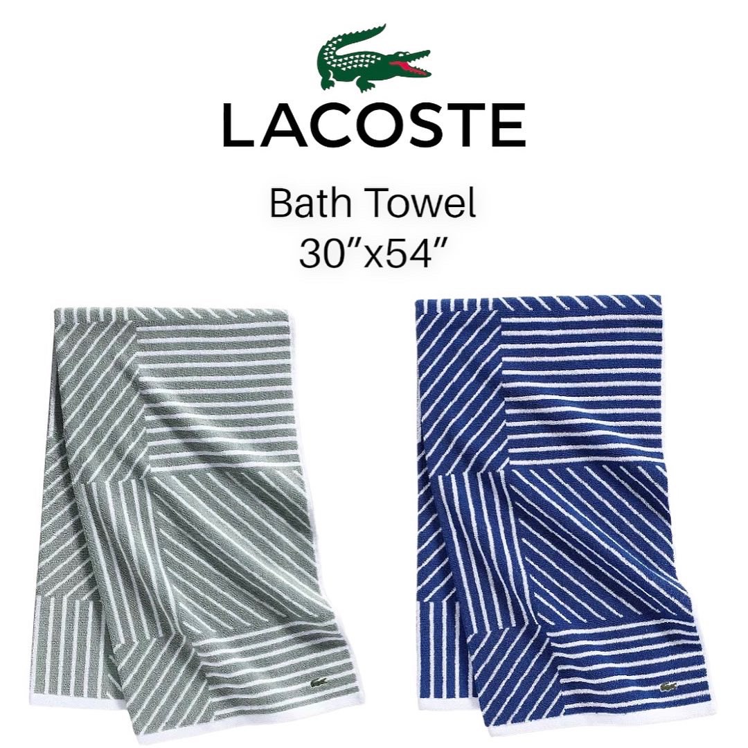Lacoste Bath Towel Guethary 30"x 54", Furniture & Home Living, Bedding