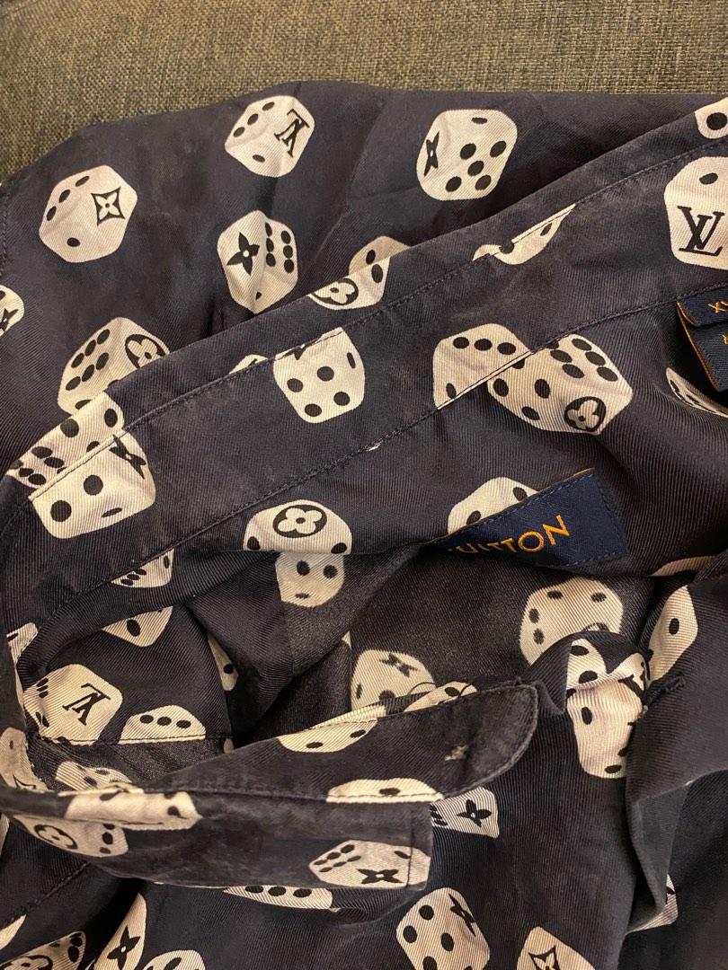 Louis Vuitton FW18 Black Silk Dice Shirt - Ākaibu Store