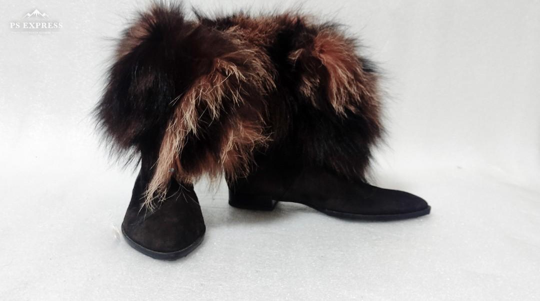 Very furry cheap boots