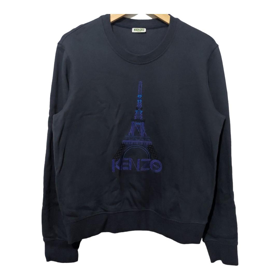 MauHp Kenzo crewneck Paris Eiffel tower size M, Fesyen Pria