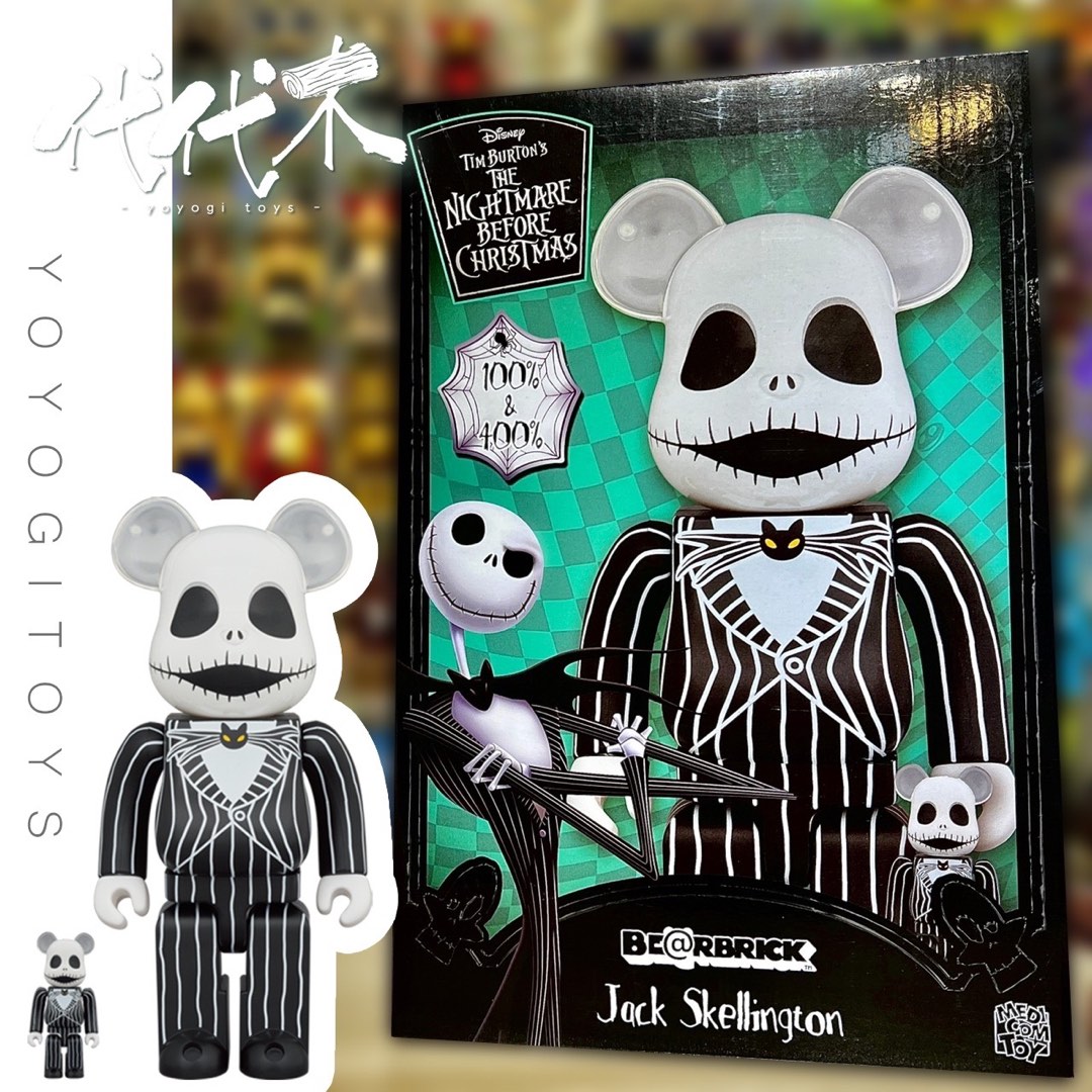 MEDICOM BE@RBRICK Jack Skellington 100％ & 400％ BEARBRICK, 興趣及