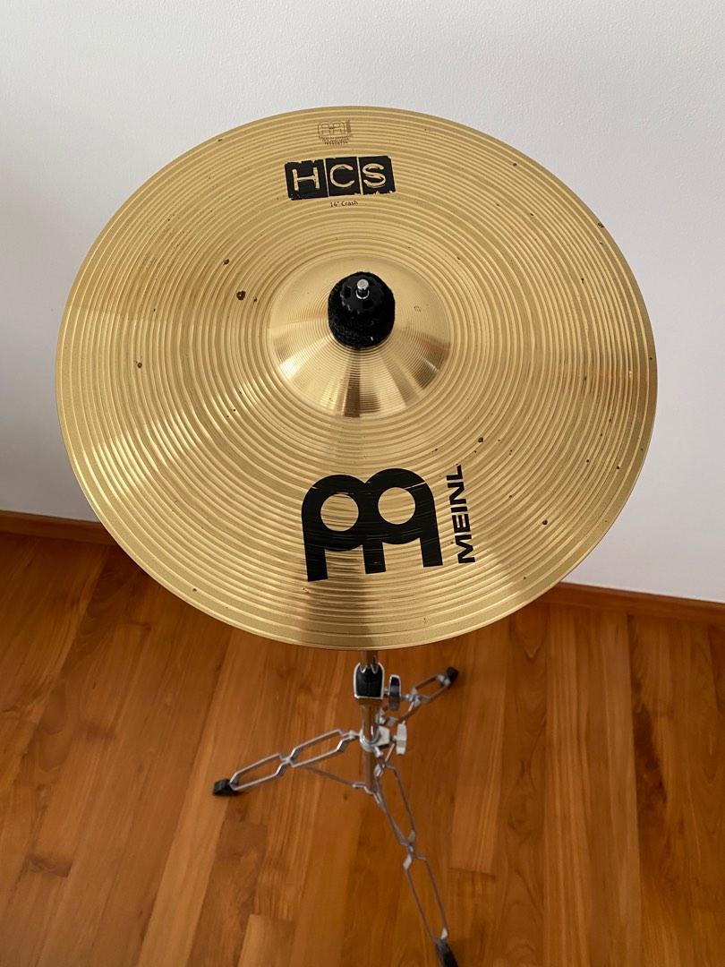 Meinl crash cymbal and stand, Hobbies & Toys, Music & Media, Musical