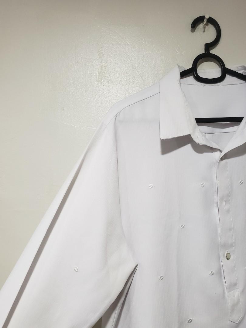Men's Linen Polo Barong Half Button Long-sleeve, Men's Fashion, Tops ...