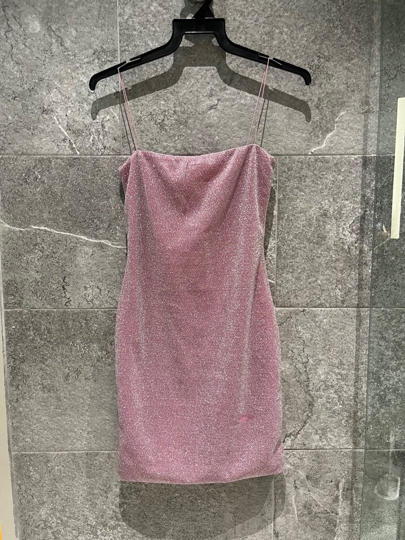 Meshki pink glitter dress (S), Women's Fashion, Dresses & Sets, Dresses