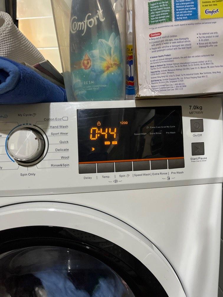 Midea MF768W washer 7.0 kg, TV & Home Appliances, Washing Machines and