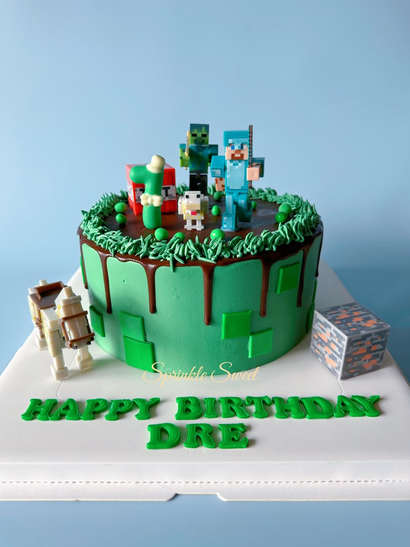 Minecraft grass block cake | Gluten and dairy free 3 layer c… | Flickr
