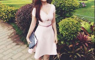 Miss Selfridge pink dress w/belt