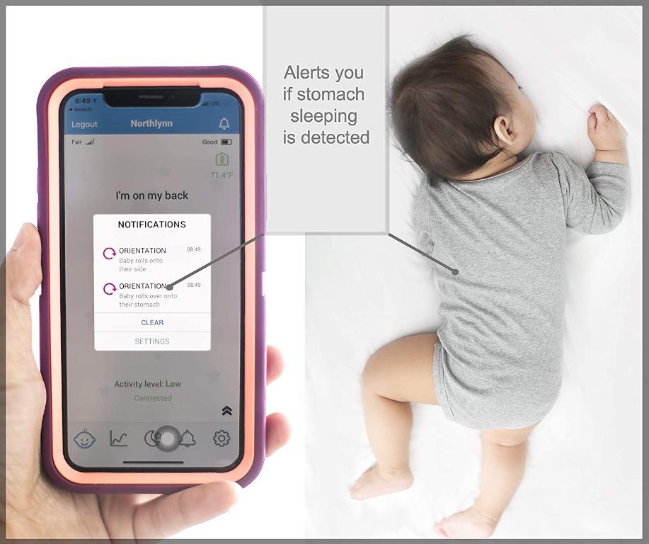 MonBaby Baby Monitor with Breathing Rollover Movement Temperature