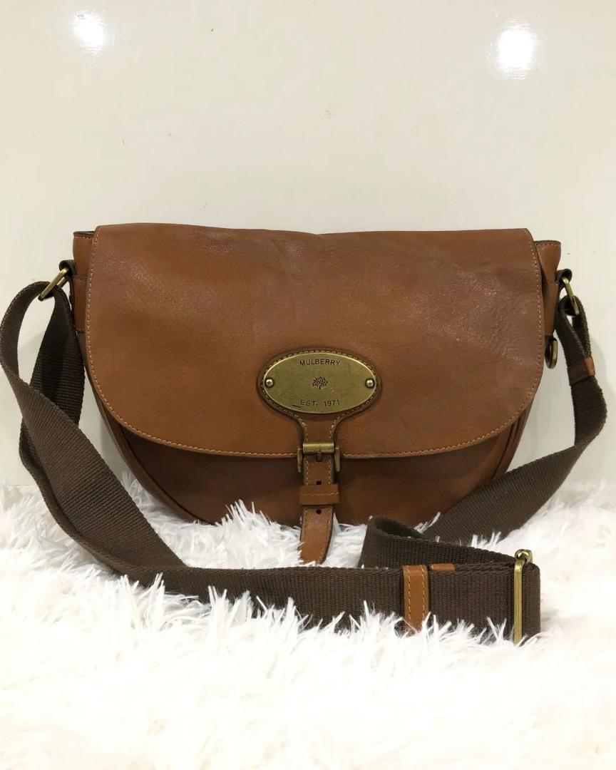 Mulberry vintage Bonnie in Oak Natural leather crossbody bag