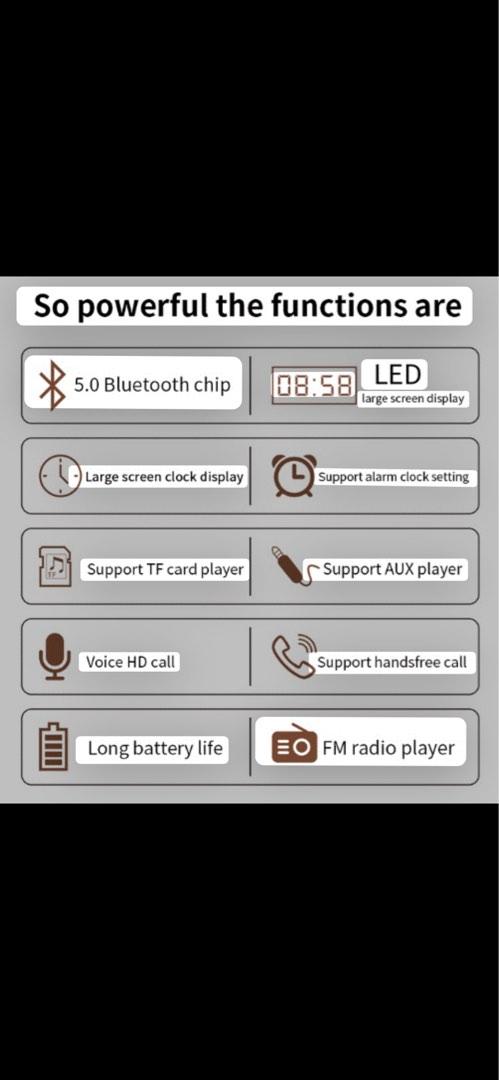 Multi function clock sound box (Category: Soundbars, Speakers & Amplifiers) located in Singapore. Submitted by buddyjan (Listing ID 1193662849, Image 3). Description: .