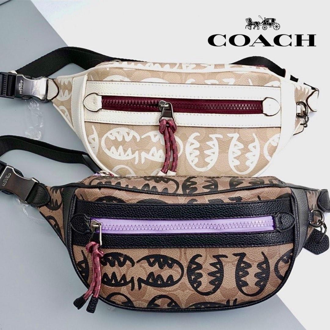 New Coach Original 1507 Vale Belt Bag in Signature Canvas With Rexy by Guang Yu Men Women Waist Chest Beg Pouch with Full Set of Coach Package