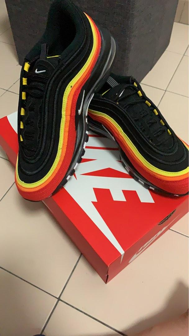 red black and yellow air max 97