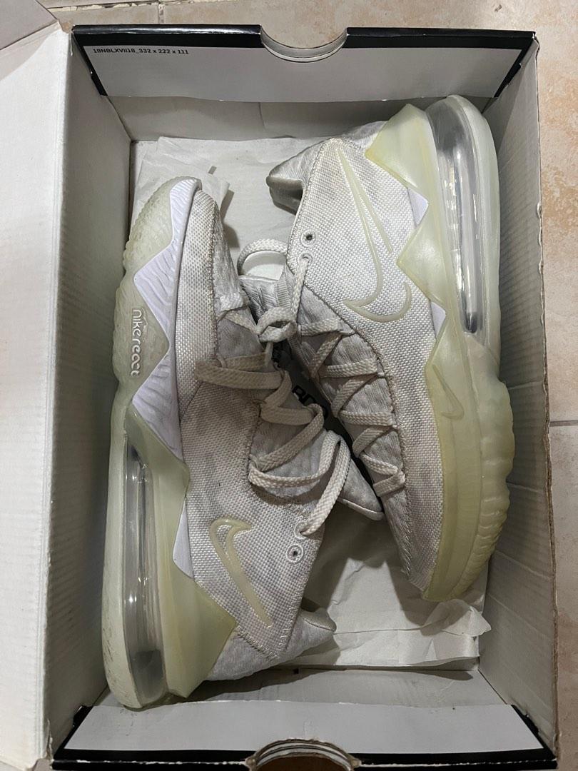Nike Lebron 17 Low Triple White (Category: Sneakers) located in Lucena. Submitted by declutteringgabe (Listing ID 1193715219, Image 2). Description: -Size 7M/8.5W (Snug fit) -100% original -From Nike factory store SLEX -Bought with flaws na in terms of cleanliness (see last pic) -Rare na sa market -RFS: want a bigger size sana -Open for swap sa size 8 OG basketball shoes also (willing to add) -PM for offers!.