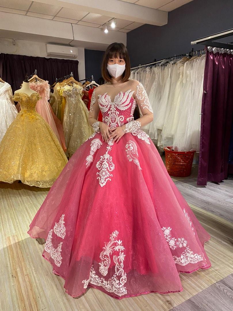 Pink gaun store