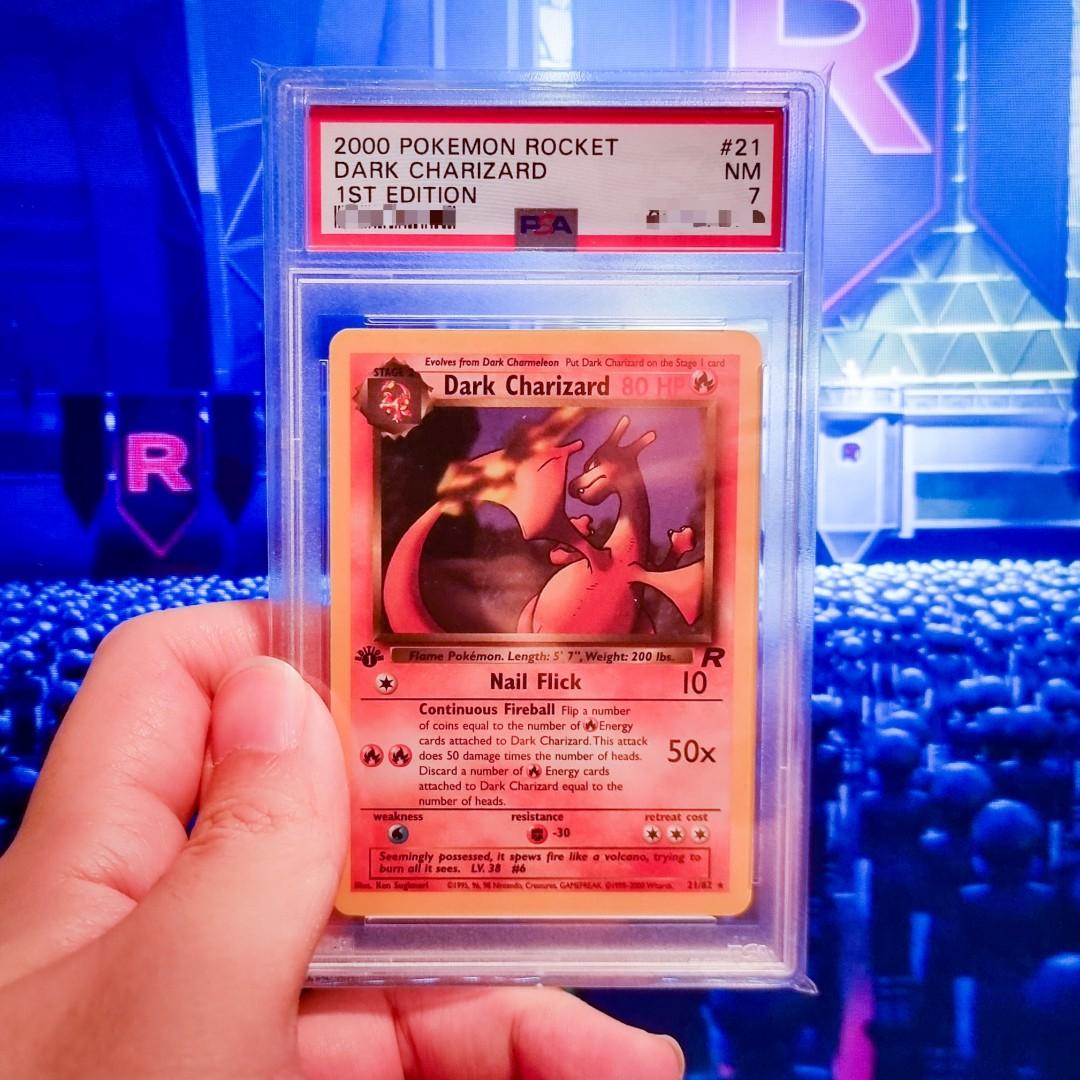 Pokemon TCG Rocket Dark Charizard First Edition PSA, Hobbies & Toys ...