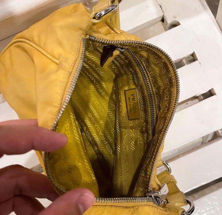 Prada Nylon Hobo (Category: Luxury Bags & Wallets) located in Cavite. Submitted by spicyleo (Listing ID 1193638621, Image 3). Description: Authentic Rank AB With dustbag Needs cleaning Leather strap .