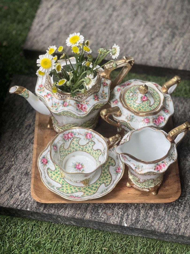 Pretty 1930s Vintage Fine China Set antique fine bone china teaset porcelain