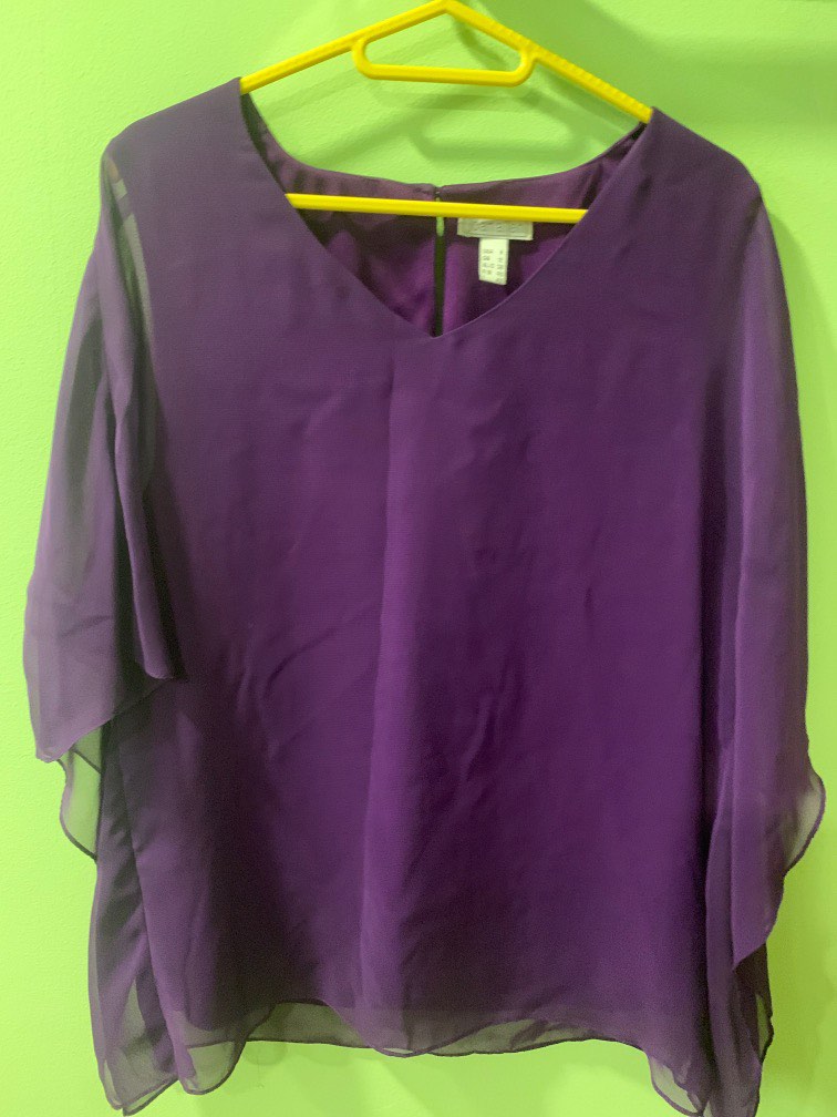 Royal purple blouse, Women's Fashion, Tops, Blouses on Carousell