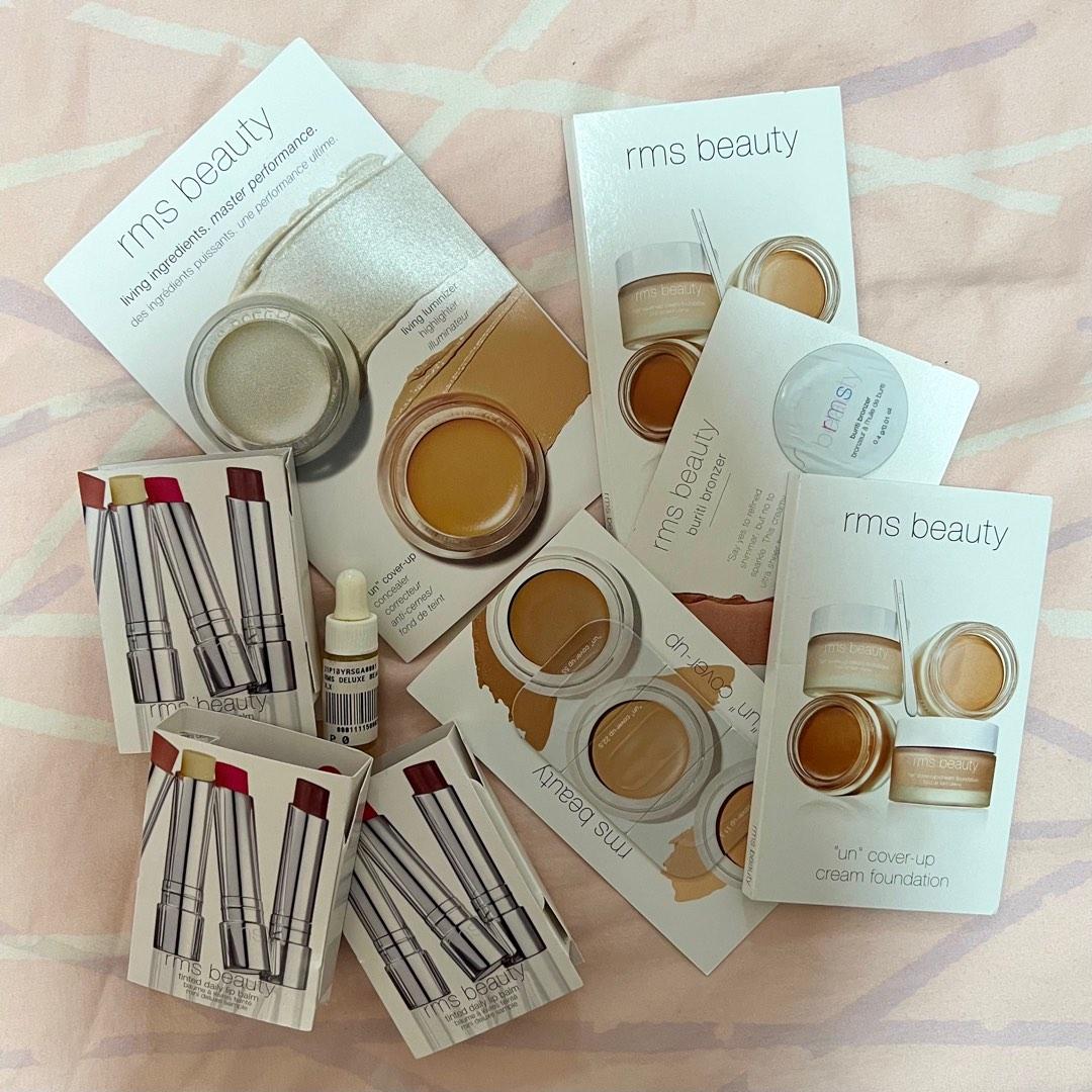 RMS Beauty VIP Testers (Category: Makeup) located in Makati City. Submitted by msjcfr (Listing ID 1193647424, Image 1). Description: Selling my RMS beauty VIP testers. Take all: (1) Tinted daily lip balm - 3 pcs (2) “Un” cover-up - 1 pc (3) “Un” cover-up cream foundation - 2 pcs (4) Buriti Bronzer - 1 pc (5) “Un” cover concealer and luminizer - 1 pcs (6) Beauty oil - 1 pc What’s great about RMS beauty is it’s make-up/ skin care. Try it first with