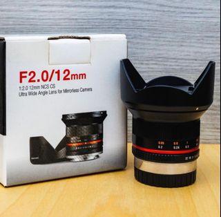 Rokinon wide angle lens 12mm f2 (Fuji mount)