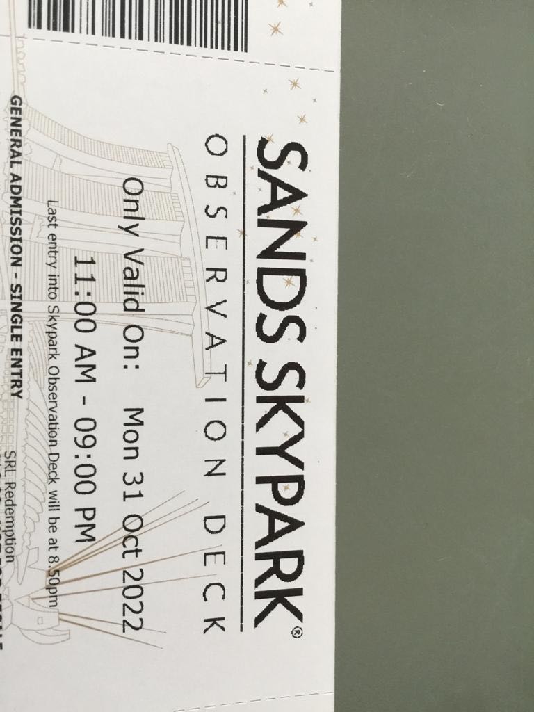SANds Skypark tickets, Tickets &amp; Vouchers, Store Credits on Carousell