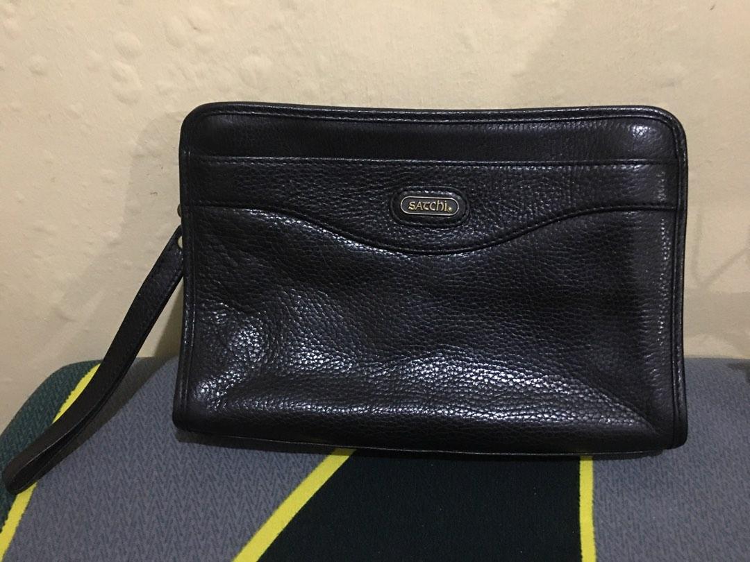 Satchi Clutch Bag all Leather, Luxury, Bags & Wallets on Carousell