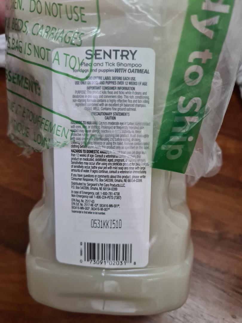 Sentry oatmeal flea and best sale tick shampoo