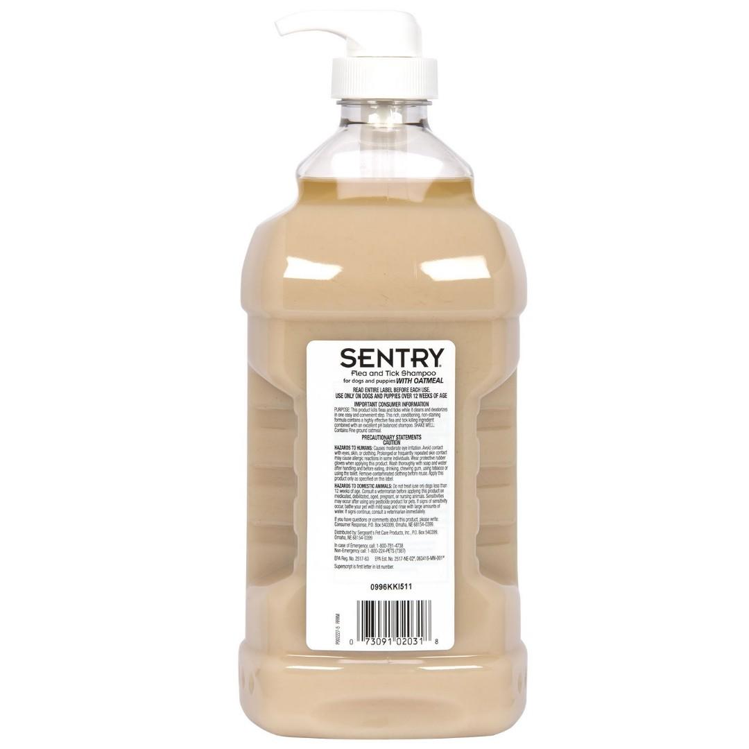 SENTRY Oatmeal Flea and Tick Shampoo for Dogs 2.02kg Pet Supplies