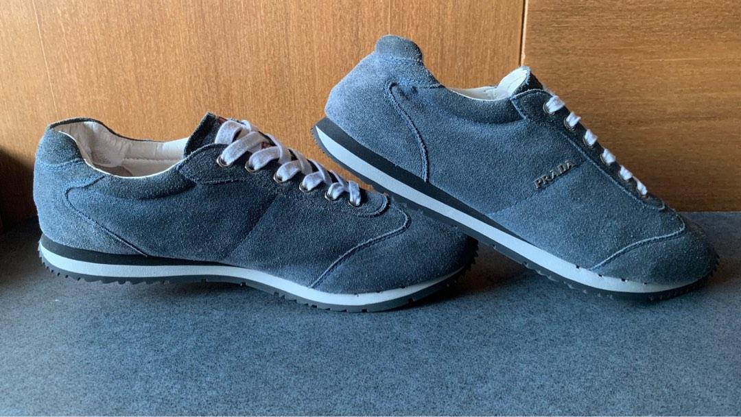 Sepatu Casual Sneakers PRADA AUTHENTIC Leather Suede Made In Vietnam
