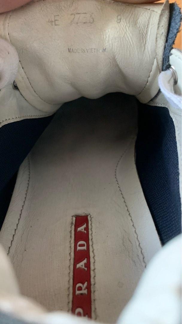 Sepatu Casual Sneakers PRADA AUTHENTIC Leather Suede Made In Vietnam