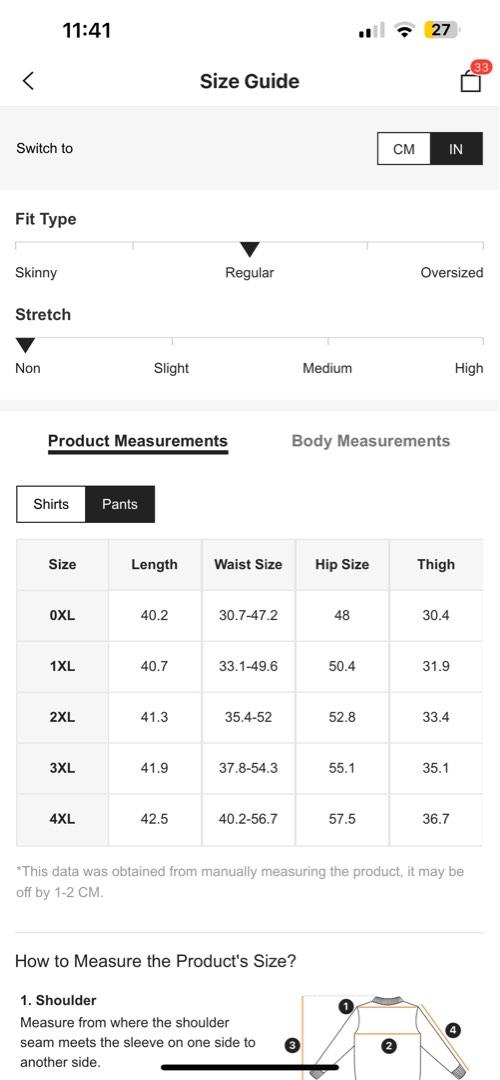Shein plus size size guide online