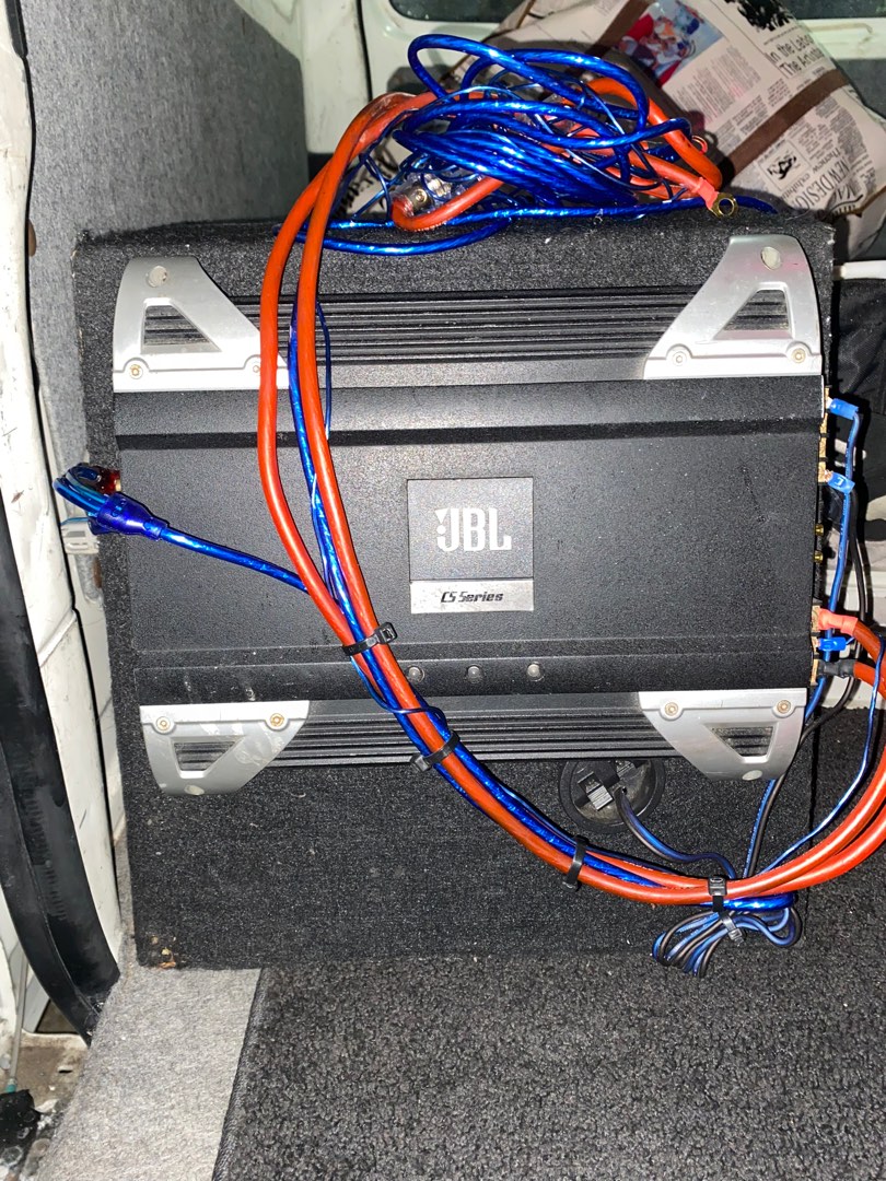 Subwoofer with amplifier for van, Car Accessories, Accessories on Carousell
