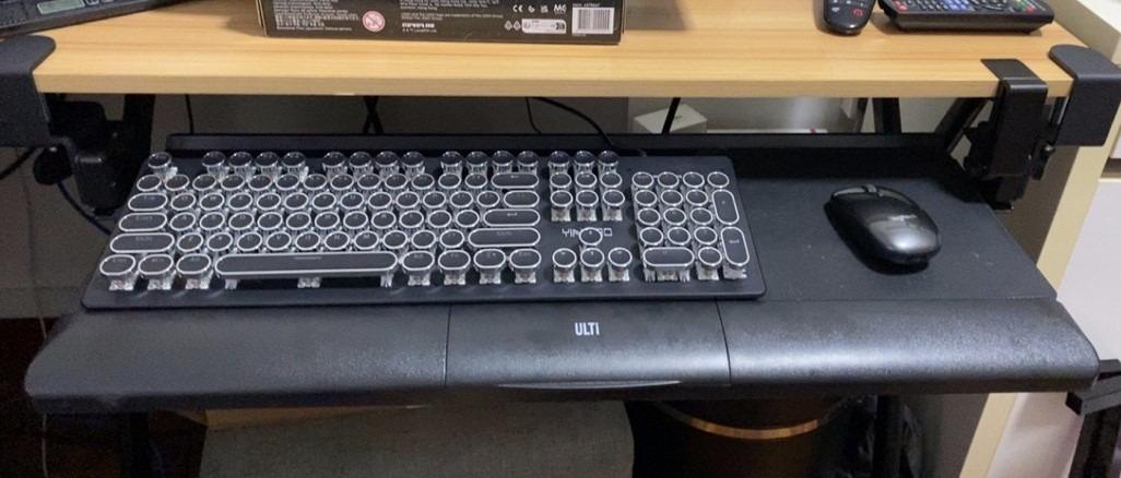Ulti under-desk keyboard tray, with storage compartment, BNIB ...
