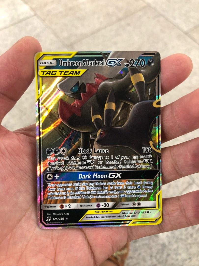 Umbreon & Darkrai GX - Unified Minds Pokemon Card, Hobbies & Toys, Toys &  Games on Carousell