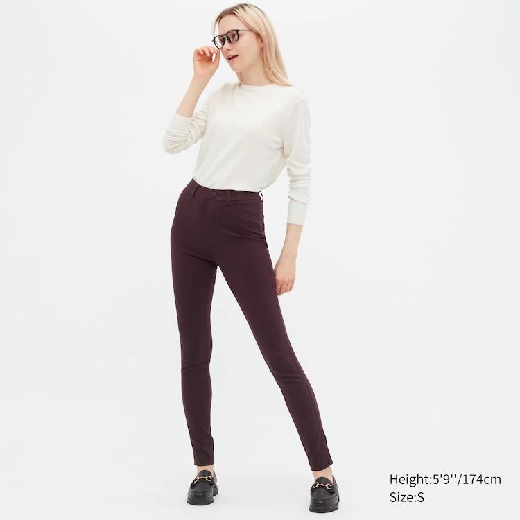 Like New Uniqlo Ultra Stretch Legging Pants in Wine, Women's