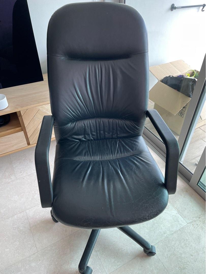 Used leather office chair on sale