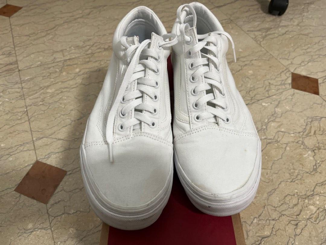Vans Classic Old Skool True White Size 9 Women/ 7.5 Men