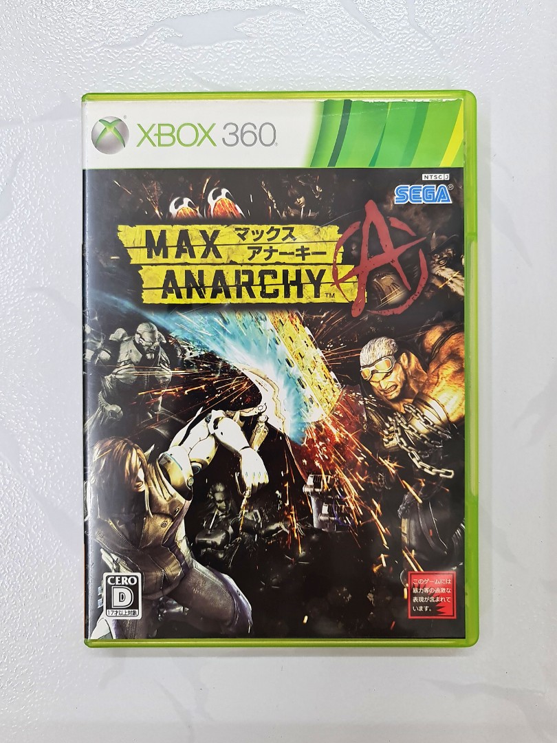 Video Game for Xbox 360 : Max Anarchy - Japanese Game with English Voice  and English Text/Subs *Used* (NTSCJ / SEGA / Cero D Orange), Video Gaming,  Video Games, Xbox on Carousell